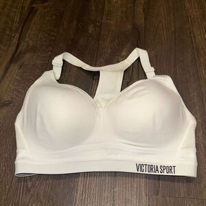 Victoria’s Sport white strappy athletic workout 32D sports bra